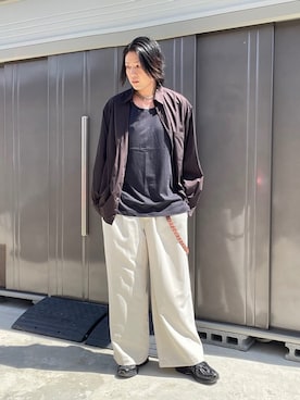 「アイテム（ウォレットチェーン）」を使った、suguruさん（メンズ・180cm・30代）の秋コーディネート