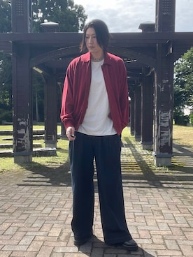 「アイテム（デニムパンツ）」を使った、suguruさん（メンズ・180cm・30代）の秋コーディネート