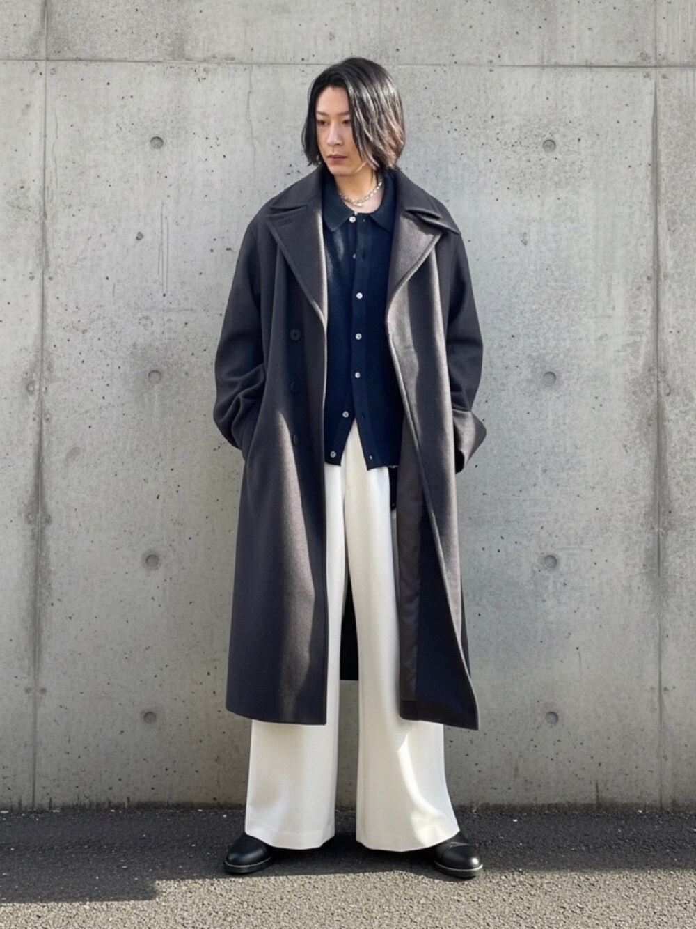 WYM LIDNM（ウィム バイ リドム）の「SMOOTH HERRINGBONE MAXI OVER