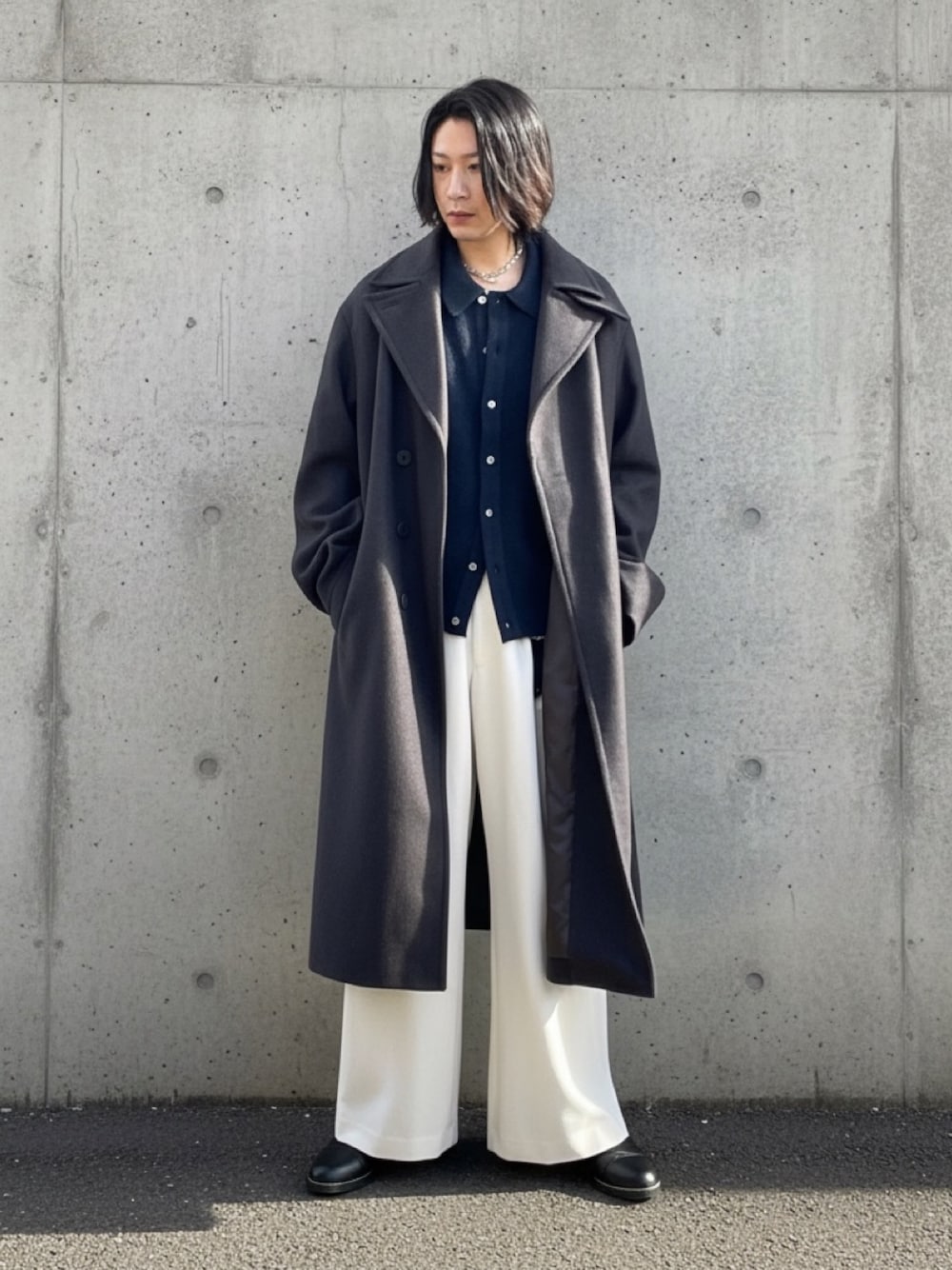 ジャケット・アウター WYM SMOOTH HERRINGBONE MAXI OVER COAT M 1770374618_1000.jpg