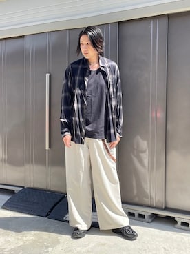 「アイテム（ウォレットチェーン）」を使った、suguruさん（メンズ・180cm・40代）の秋コーディネート