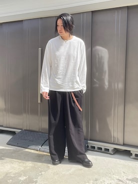 「アイテム（ウォレットチェーン）」を使った、suguruさん（メンズ・180cm）の秋コーディネート
