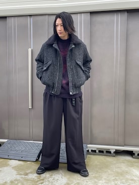 「アイテム（キーケース/キーアクセサリー、ブラック系）」を使った、suguruさん（メンズ・180cm）の冬コーディネート