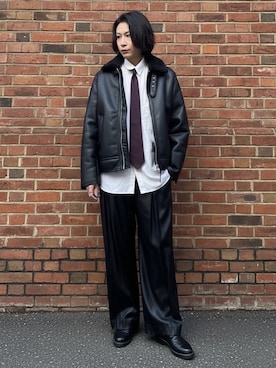 「アイテム（ブルゾン）」を使った、suguruさん（メンズ・180cm・30代）の冬コーディネート