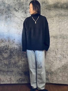 「アイテム（ニット/セーター）」を使った、suguruさん（メンズ・180cm・30代）の冬コーディネート
