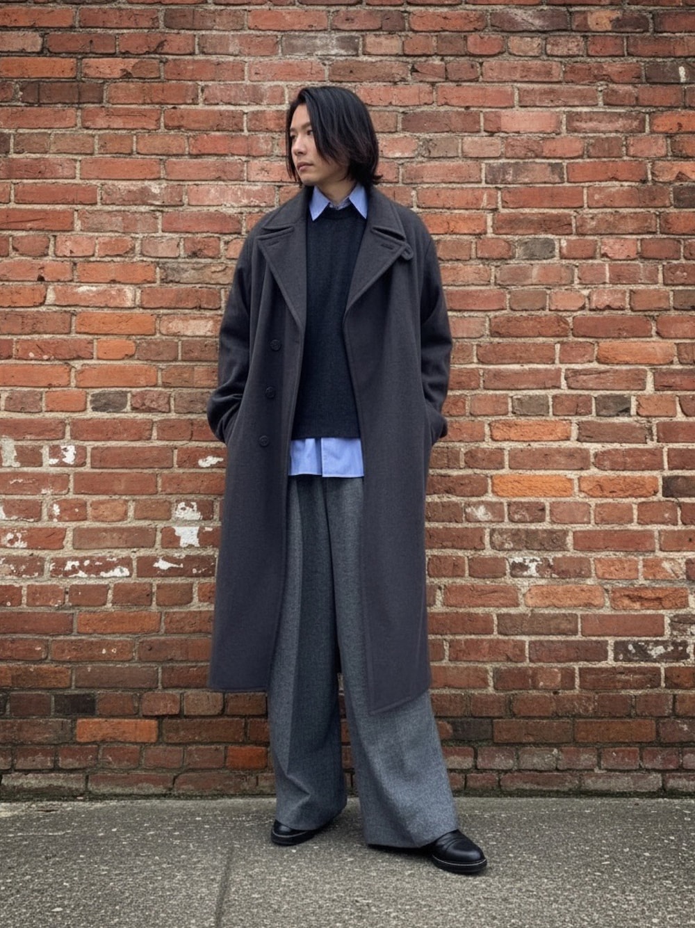WYM LIDNM（ウィム バイ リドム）の「MINIMAL WIDE TRENCH COAT