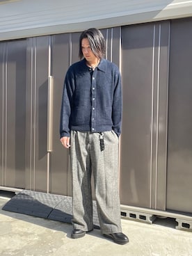 「アイテム（ニット/セーター）」を使った、suguruさん（メンズ・180cm・30代）の秋コーディネート