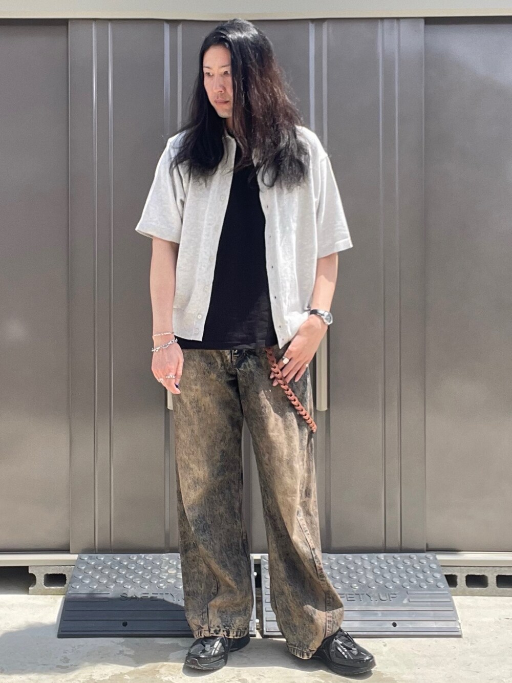 WYM LIDNM ジーンズ VINTAGE WASHED CURVED DENIM メンズ
