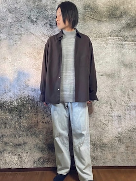「アイテム（ニット/セーター）」を使った、suguruさん（メンズ・180cm・30代）の秋コーディネート