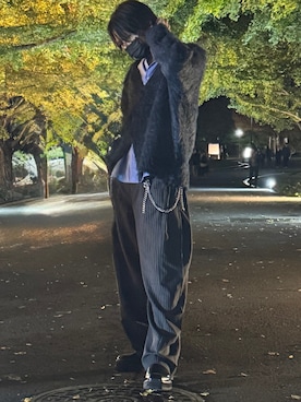 「アイテム（カーディガン/ボレロ）」を使った、utaさん（メンズ・175cm）の秋コーディネート