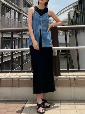 長倉稔里さん(レディース・169cm)の春コーディネート