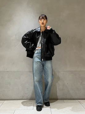 長倉稔里さん（レディース・169cm）の秋コーディネート