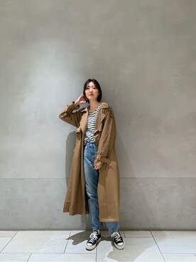 長倉稔里さん(レディース・169cm)の冬コーディネート