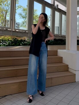 長倉稔里さん（レディース・169cm）の春コーディネート