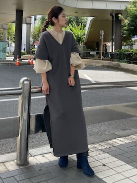 峯村真由さん(レディース・158cm)の夏コーディネート