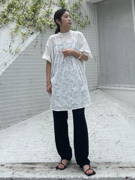 峯村真由さん(レディース・158cm)の春コーディネート