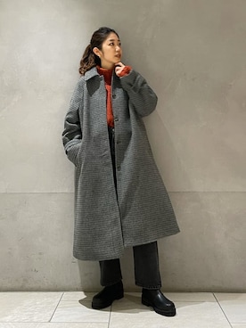 峯村真由さん(レディース・158cm)の秋コーディネート