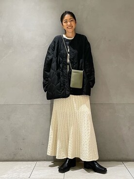 峯村真由さん（レディース・158cm）の秋コーディネート