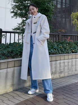 峯村真由さん(レディース・158cm)の冬コーディネート