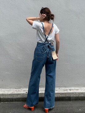 峯村真由さん（レディース・158cm）の夏コーディネート