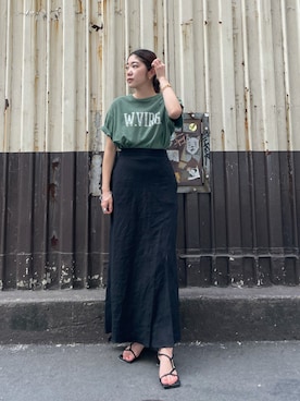 峯村真由さん（レディース・158cm）の春コーディネート