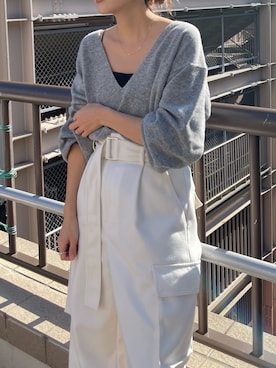 峯村真由さん（レディース・158cm）の冬コーディネート