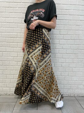 峯村真由さん(レディース・158cm)の夏コーディネート