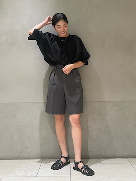 峯村真由さん（レディース・158cm）の夏コーディネート