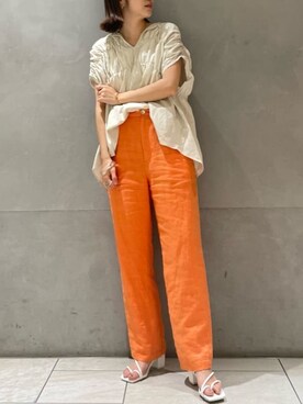 峯村真由さん（レディース・158cm）の夏コーディネート