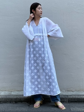 峯村真由さん（レディース・158cm）の春コーディネート