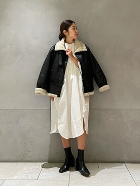 峯村真由さん(レディース・158cm)の秋コーディネート