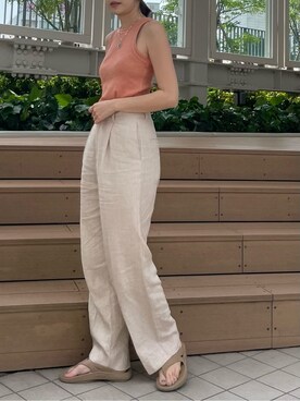 峯村真由さん(レディース・158cm)の夏コーディネート