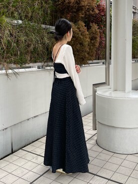 峯村真由さん（レディース・158cm）の冬コーディネート