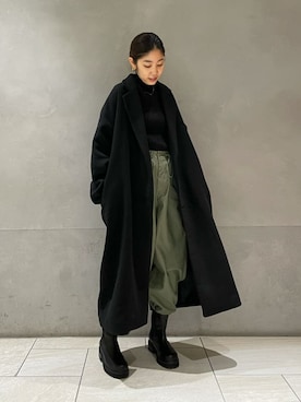 峯村真由さん(レディース・158cm)の秋コーディネート