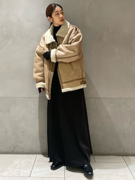 峯村真由さん（レディース・158cm）の秋コーディネート