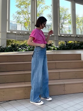 峯村真由さん(レディース・158cm)の春コーディネート