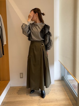 「Te chichi（テチチ）のアイテム（スウェット）」を使った、saki.さん（レディース・157cm）の秋コーディネート