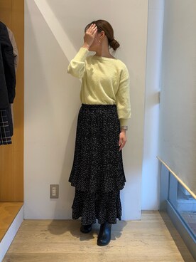 「Te chichi TERRASSE（テチチテラス）のアイテム（ブーツ）」を使った、saki.さん（レディース・157cm）の秋コーディネート