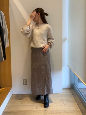 「Te chichi TERRASSE（テチチテラス）のアイテム（ブーツ）」を使った、saki.さん（レディース・157cm）の秋コーディネート