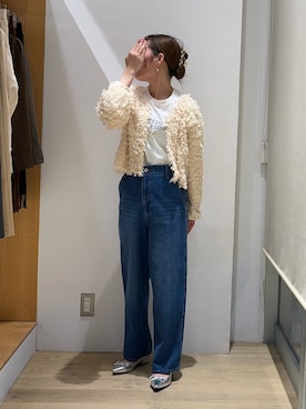 「Te chichi TERRASSE（テチチテラス）のアイテム（ジャケット/アウター）」を使った、saki.さん（レディース・157cm）の夏コーディネート