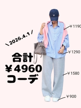 「しまむら（シマムラ）のアイテム」を使った、ちょしさん（レディース・160cm）の春コーディネート