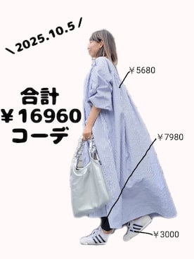 「アイテム（レギンス/スパッツ）」を使った、ちょしさん（レディース・160cm）の秋コーディネート