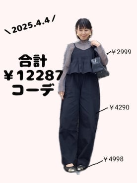 「COCOMOMO（ココモモ）のアイテム」を使った、ちょしさん（レディース・160cm）の春コーディネート