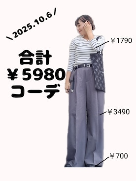 「しまむら（シマムラ）のアイテム」を使った、ちょしさん（レディース・160cm）の秋コーディネート