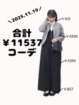 「しまむら（シマムラ）のアイテム」を使った、ちょしさん（レディース・160cm）の秋コーディネート