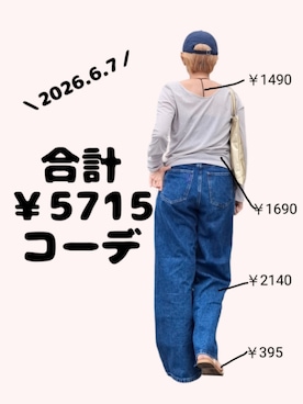 「Dark Angelのアイテム（Tシャツ/カットソー、グレー系）」を使った、ちょしさん（レディース・160cm）の夏コーディネート
