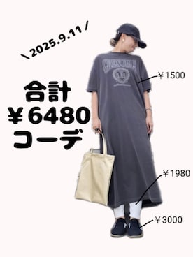 「アイテム（ワンピース/ドレス）」を使った、ちょしさん（レディース・160cm）の秋コーディネート