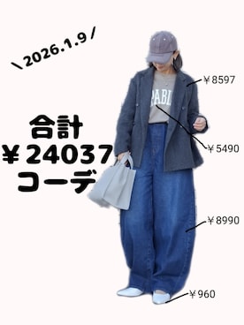 「bohmal（ボマール）のアイテム」を使った、ちょしさん（レディース・160cm）の冬コーディネート