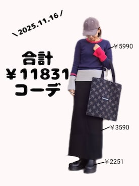 「キャップ女子」｜ちょしさん（レディース・160cm）の秋コーディネート