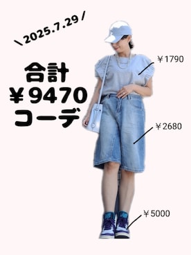 「NEW BALANCE（ニューバランス）のアイテム」を使った、ちょしさん（レディース・160cm）の夏コーディネート